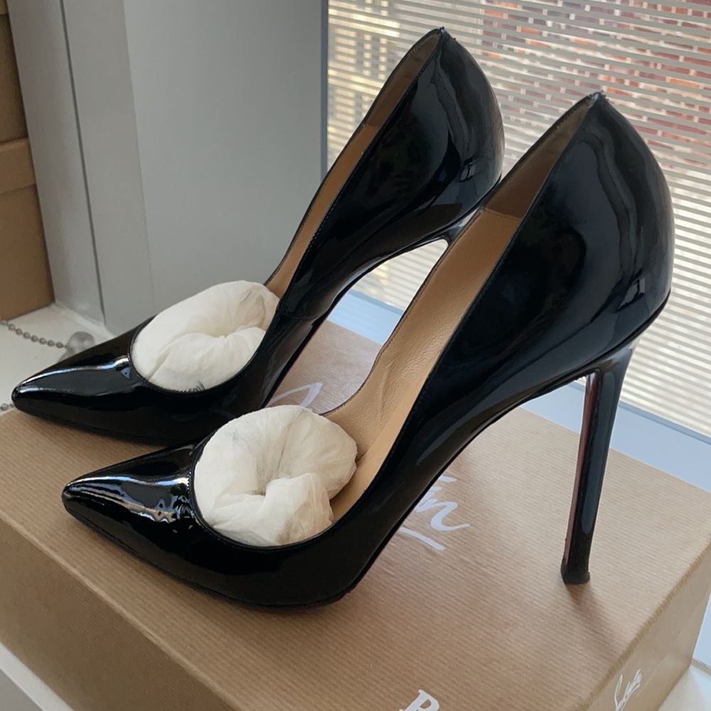 Louboutin Pigalle 120 Black Patent Calf - Picture 5 of 10